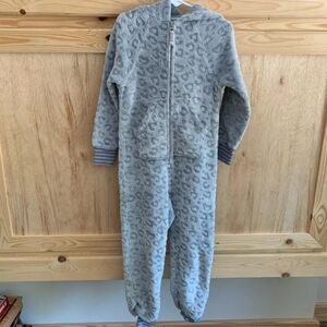 Animal Hoodie Gray Leopard One Piece Soft PJ Sz XL/14/6